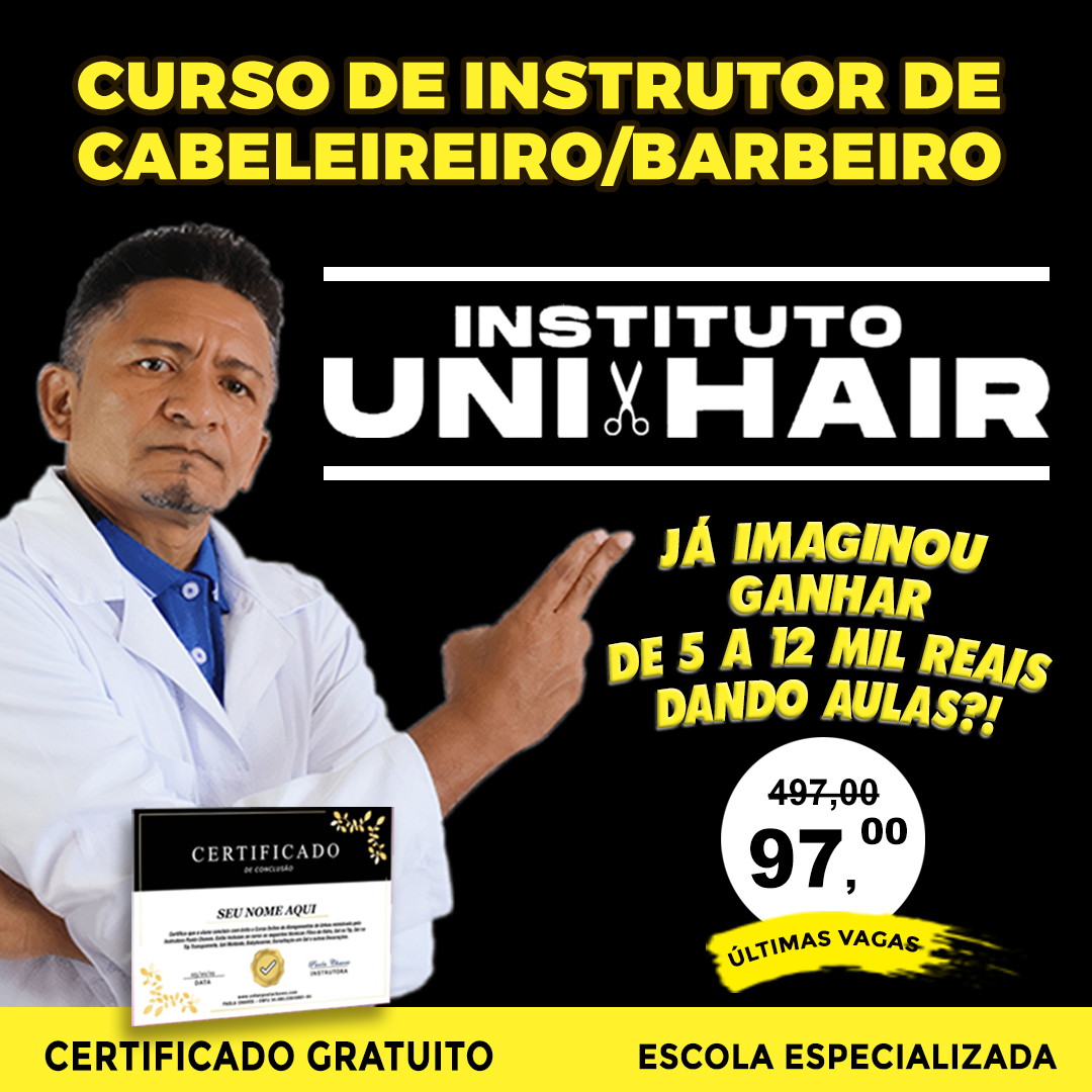 curso instrutor barbeiro R$97